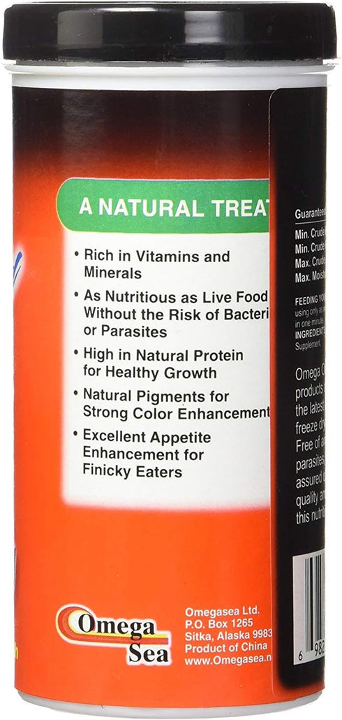 (3 Pack 1.28 Oz Omega One Freeze Dried Brine Shrimp
