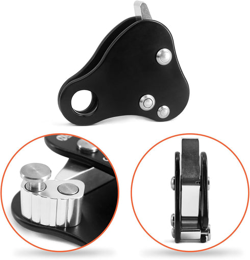 NewDoar Rope Grab Ascender Riser Adjuster - Fits Rope for Rock Climbing Protection and Rescue
