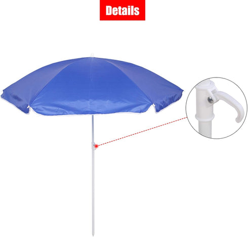 Rpuzonier Portable Folding Picnic Double Chair Beach Camping Chair w/Umbrella Mini Table Beverage Holder Carrying Bag