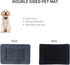 Reversible Dog Bed Mat, Plush and Corn Velvet, Soft Warm Pet Cushion, Washable Sleeping Mattress Bed for Small Medium