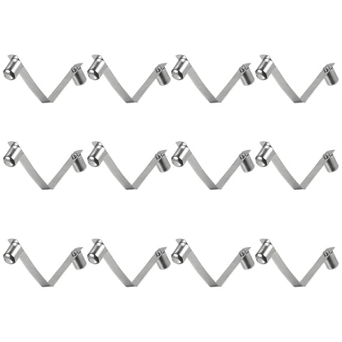 HARFINGTON 12pcs Double Button Kayak Paddle Snap Spring Clip, 50x13mm V-Shaped Solid Lift Telescopic Locking Tube Clips