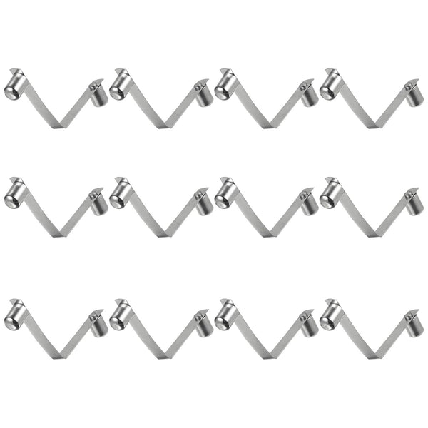 HARFINGTON 12pcs Double Button Kayak Paddle Snap Spring Clip, 50x13mm V-Shaped Solid Lift Telescopic Locking Tube Clips