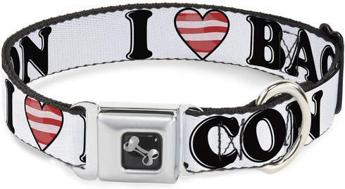 Buckle-Down Dog Collar - Bacon Bone Design