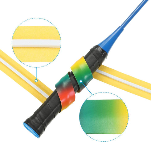 PATIKIL Racket Overgrip with Damping Ridges, PU Grip Tapes Non-Slip Absorbent for Tennis and Badminton
