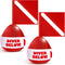 Oudain 2 Pcs Diver Below Floater with Inflatable Dive Flag, High Visibility Diving Safety Gear