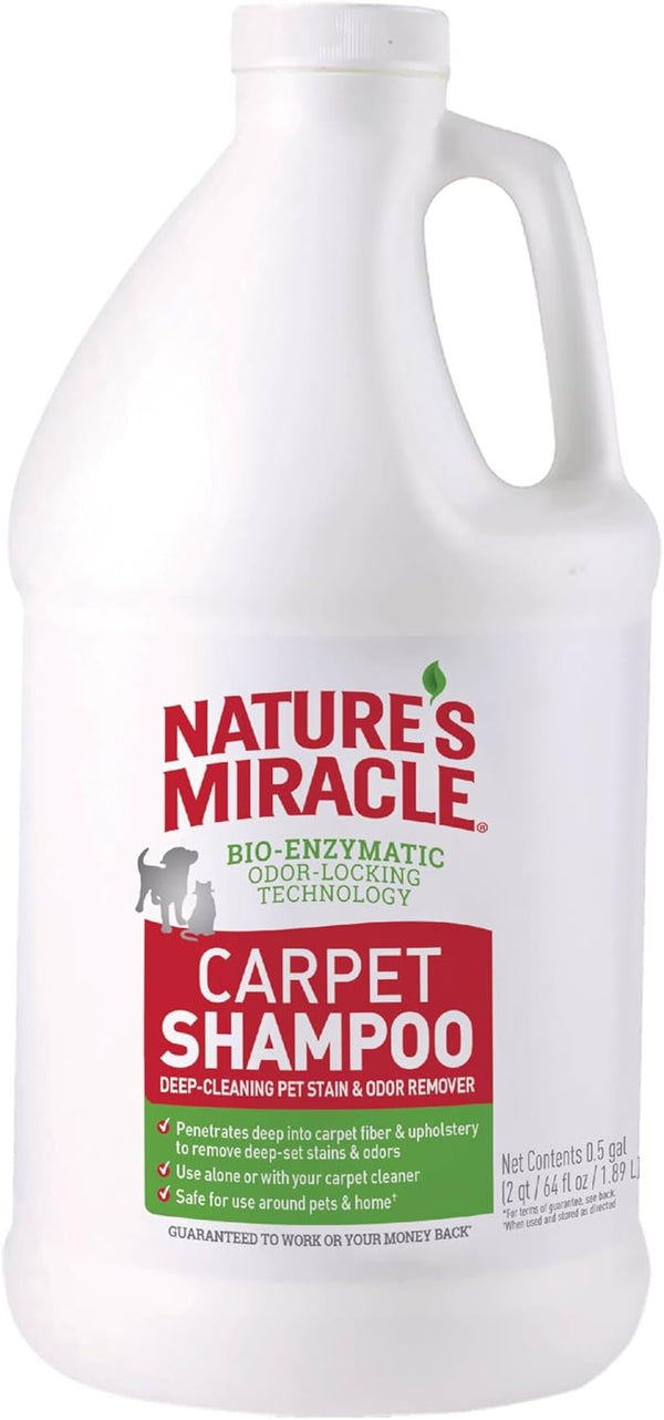 Natures Miracle Carpet Shampoo, Deep-Cleaning Pet Stain And Odor Remover, 64 Ounces