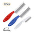 Pet Comb for Dogs & Cats, Small Grooming Comb 3 Combs, Stainless Steel Teeth Shedding Comb for Matted Fur
