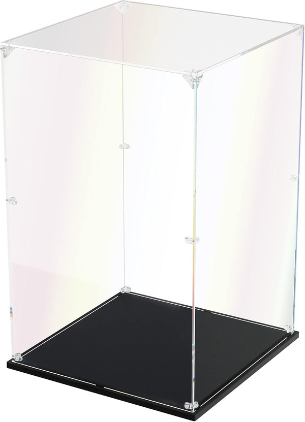Self Assemble Clear Acrylic Display Case for Collectibles, 10x10x15.7inch (25x25x40 cm) Acrylic Box Alternative