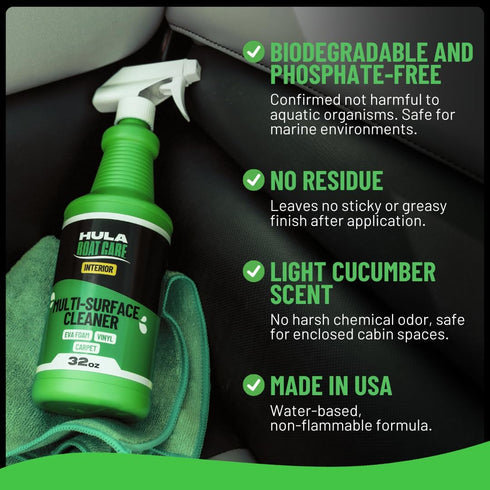 32 oz Hula Multi-Surface Cleaner EVA Foam, Vinyl and Carpet, Boat Deck, Sea Deck and Marine Interior Cleaner