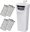 Aquarium Power Filter (3.5W), Silent Low-Water Filter for Small Fish Tank, Reptile Tank Up to 15 Gallon (White)
