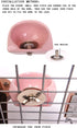 Detachable Ceramic Bowl for Small Animals | Water & Food Feeder for Rabbit, Parrot, Squirrel, Chinchilla (Pink, S)