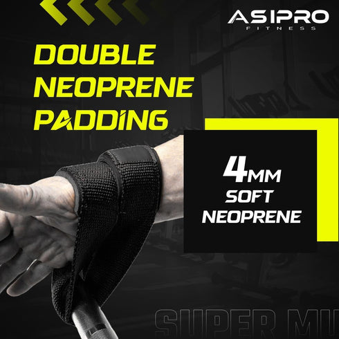 ASIPRO 8 8 Figure Lifting Straps Gym Padded for Men & Women Gym Deadlift Strap for Weightlifting, Strongman, & Cross