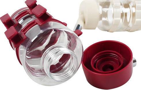 NACOCO Pet Drinking Fountains Dog Water Dispenser with Automatically Feeding Water (Red).