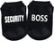 2Pack Dog Security Costume Cotton Dog Shirt - Small Dog Boy Pet Clothes Boss/Security Black Vest T-Shirts