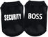 2Pack Dog Security Costume Cotton Dog Shirt - Small Dog Boy Pet Clothes Boss/Security Black Vest T-Shirts