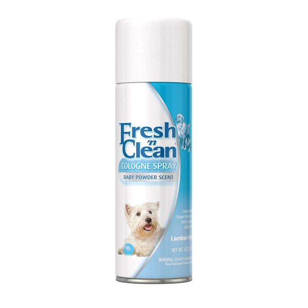 PetAg Fresh ’n Clean Cologne Spray, Baby Powder Scent, 6 oz - Controls Odor for Dogs