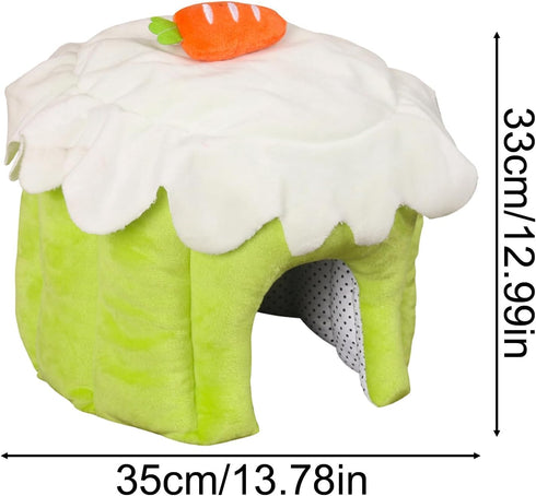 Generic 35x33cm, Chinchilla Pet Cotton Bed, Cake Shape Warm, Hamster House, House, Soft Hangable Nest, for Small Animal