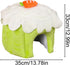 Generic 35x33cm, Chinchilla Pet Cotton Bed, Cake Shape Warm, Hamster House, House, Soft Hangable Nest, for Small Animal