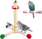 Bird Stand Perch Toy, Bird Perch Parrot Toy 360 Interactive Rotating Perch
