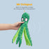 HGB Large Squeaky Dog Toys - Octopus No Stuffing Crinkle Plush, 2 Pack, for Small, Medium, and Large Breeds