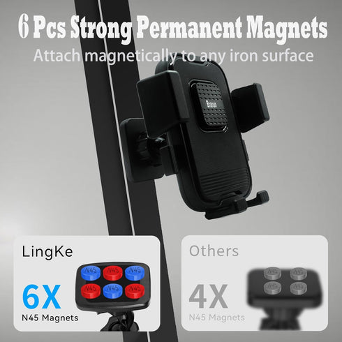 Golf Cart Magnetic Phone Holder Mount - Compatible with EZGO/Club Car/Yamaha, Ultra Strength Magnet, 360° Rotatable