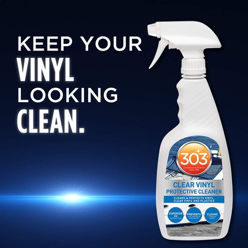 303 32oz (30215) Products Marine Clear Protective Cleaner - Cleans and Protects Vinyl and Plastics, Provides Superior