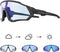 KAPVOE Photochromic Cycling Glasses for Men Women, Clear MTB Sunglasses for Bicycle Riding