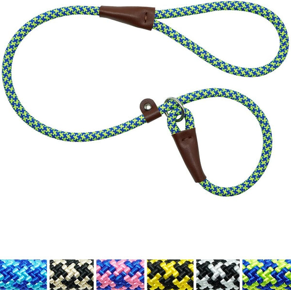 3FT Slip Lead Dog Training Leash, No Pull for Medium Large Dogs, 1/2 Inch Durability Nylon Rope (3FT * 1/2", Green)