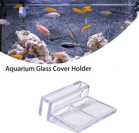 Weilan 8mm Aquarium Glass Cover Clip Lid Support Holder for Rimless Aquariums, 12PCS