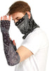 Unisex UV Protection Neck Gaiter and Sun Arm Sleeves Set, Ice Silk Cooling Bandana for Hiking