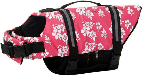 ChezAbbey Adjustable Dog Life Jacket - Dog Lifevest Swimsuit Safety Vest Apparel Lifesaver Coat S