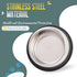 Stainless Steel Slanted Dog Bowl(2 Pack), Removable Non-Slip Rubber Ring, Stackable Pet Bowls Feeder & Water Dish Medium-2.5Cup