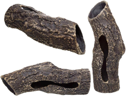 Plecoceramics Large Pleco Cave, Breeding Ceramic Decorations for Fish Tank Aquarium (1 pcs Scape Log)