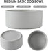 6'' Ceramic Dog Bowl - 30Oz Classic Dog Food Bowl Water Bowl for Small and Medium Dogs, Heavy Duty Non-Slip Dog Dish, Food Grade Stoneware Pet Bowl, Dishwasher & Microwave Safe, Grey