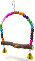 Honbay Wooden Bird Swing Perch Toy for Small Sized Parrots