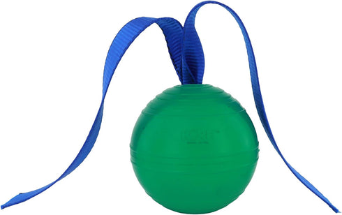 PetKORE 4.75", : KoreFlex Ball & Tail - Green, Dog Toy, Shape Maintaining Rubber, Durable Strap, Treat Stuffing Center