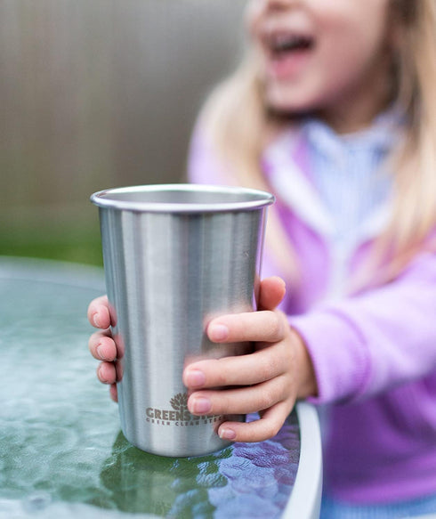 Stainless Steel 10 oz Cups Tumbler (4 Pack) - Stackable Durable Metal Drinking Glasses