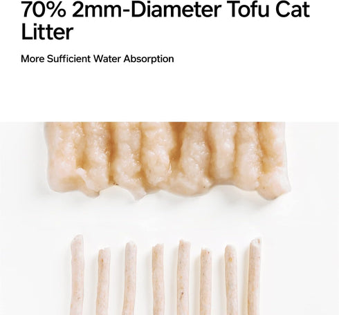pidan Tofu Cat Litter - Clumping, Flushable, Ultra Absorbent, 100% Natural Ingredients (5.3lb×1bag)