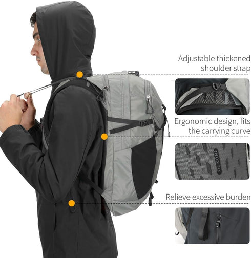 Hiking Hydration Backpack with 3L Water Bladder, 25L Water Backpack for Hiking, Cycling, Climbing, Camping for Men and