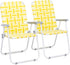 Generic Set of 2 Classic Outdoor Camping Chairs,Patio Folding Lawn Chair,Outdoor Beach Portable