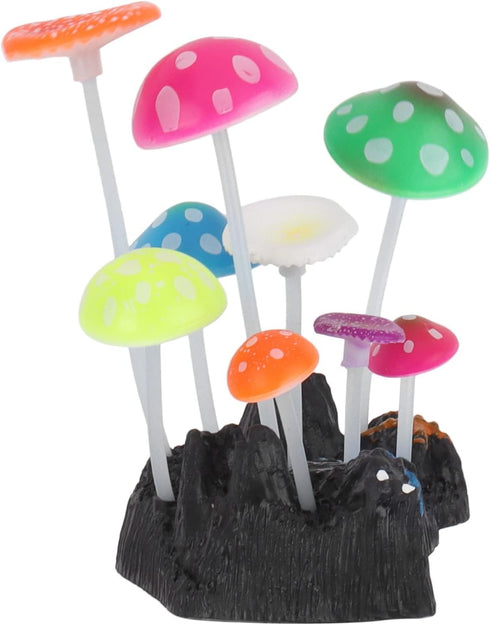 ShanQuilyx Glowing Silicone Aquarium Coral Decorations, Luminous Fish Tank Ornaments, Marine Plant Decor, Non Material