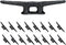 Simplified Living 6" Black Dock Cleat | Weatherproof Cast Iron Tie Downs for Marine Pier or Nautical Décor