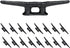 Simplified Living 6" Black Dock Cleat | Weatherproof Cast Iron Tie Downs for Marine Pier or Nautical Décor
