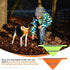 Encell Set of 2 Dog Reflective Scarf Safety Pet Bandana, Orange, Medium Size