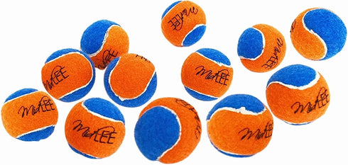 Midlee Mini Tennis Ball for Dogs - Pack of 12 (1.5", Orange/Blue)
