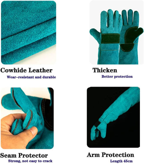 Animal Handling Glove - Anti Scratch Protective Gloves for Training Dogs, Cats, and Other Animals