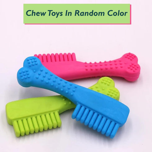 1x Pet Chew Toy, Soft-Rubber Resistant Comb Shaped Chewing Toy for Cat and Dog (14cm)