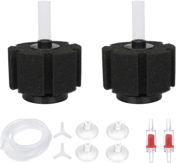 ALEGI Aquarium Sponge Filter with Airline Tubing, Check Valves, Suction Cups for