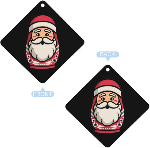 Generic Christmas Russian Nesting Dolls Car Air Freshener Hanging Aromatherapy Tablets for Car Accessories Rhombus