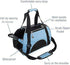 Soft-Sided Cat Carrier, Portable Foldable Pet Travel Carrier for Cats and Dogs, Airline Approved, Small Blue